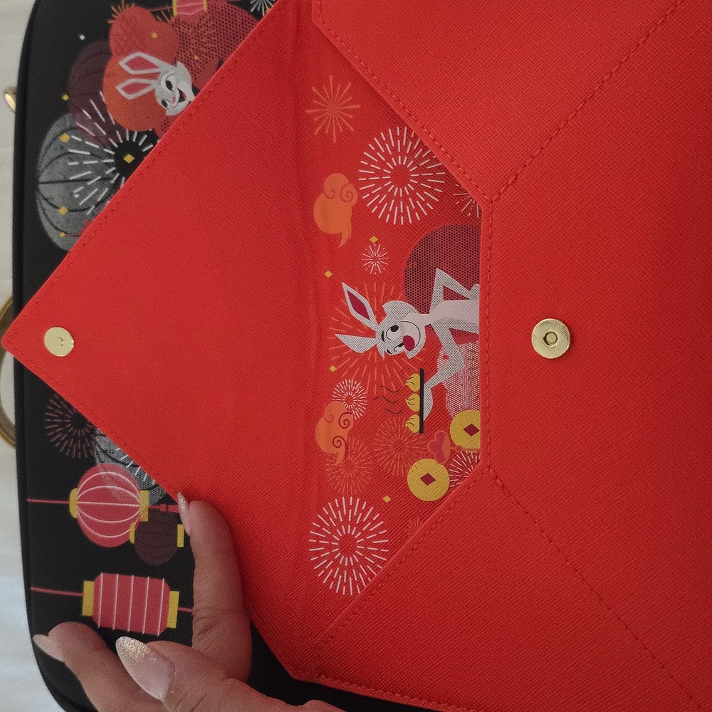 Loungefly Black and Red Backpack with Playful Design - Picture 2 of 4